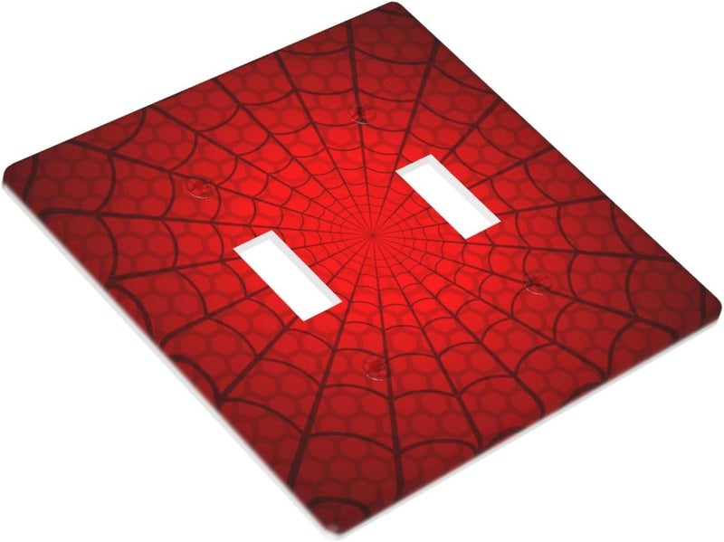 Giinly Spider Web Double Light Switch Cover Plates Decorative 2 Gang Wall Plate Double Toggle Lightswitch Cover - Image 2